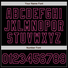 Load image into Gallery viewer, Custom Black Steel Gray Splash Ink Pink Authentic Baseball Jersey
