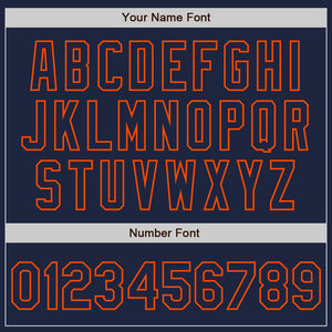 Custom Navy Steel Gray Splash Ink Orange Authentic Baseball Jersey