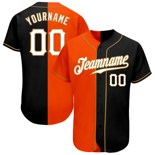 black and orange baseball jersey