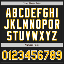 Laden Sie das Bild in den Galerie-Viewer, Custom Black Gold-Gray Authentic Split Fashion Baseball Jersey
