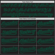 Загрузить изображение в средство просмотра галереи, Custom Black Black White-Kelly Green Authentic Split Fashion Baseball Jersey
