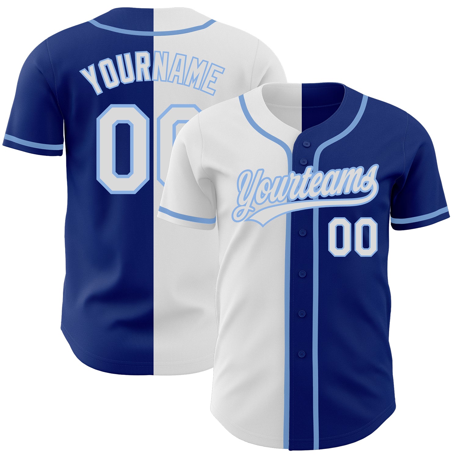 Custom Royals Jersey - Light Blue Stitch Baseball Gear