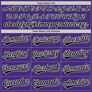 Custom Purple Black-Yellow Authentic Split Fashion Baseball Jersey