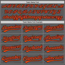 Laden Sie das Bild in den Galerie-Viewer, Custom Steel Gray Orange-Black Authentic Baseball Jersey
