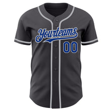 Laden Sie das Bild in den Galerie-Viewer, Custom Steel Gray Royal-Gray Authentic Baseball Jersey
