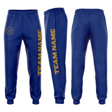 Load image into Gallery viewer, Custom Royal Old Gold Fleece Jogger Sweatpants
