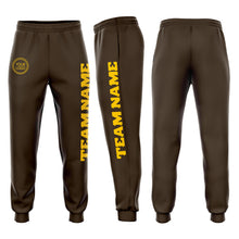 Charger l&#39;image dans la galerie, Custom Brown Gold Fleece Jogger Sweatpants
