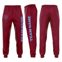 Load image into Gallery viewer, Custom Crimson Light Blue Fleece Jogger Sweatpants
