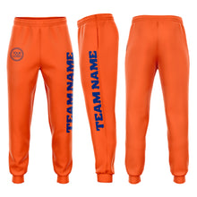 Load image into Gallery viewer, Custom Orange Royal Fleece Jogger Sweatpants
