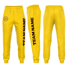 Load image into Gallery viewer, Custom Gold Brown Fleece Jogger Sweatpants
