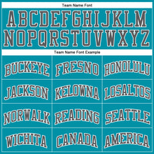 Загрузить изображение в средство просмотра галереи, Custom Teal Steel Gray-Black Authentic Throwback Basketball Jersey
