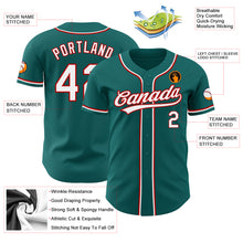 Charger l&#39;image dans la galerie, Custom Teal White-Red Authentic Baseball Jersey
