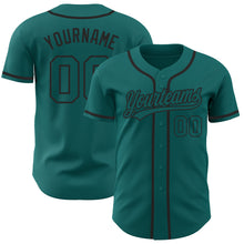 Load image into Gallery viewer, Custom Teal Teal-Black Authentic Baseball Jersey
