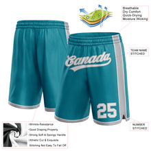 Load image into Gallery viewer, Custom Teal White-Gray Authentic Basketball Shorts
