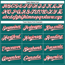 Load image into Gallery viewer, Custom Teal White-Red Authentic Baseball Jersey
