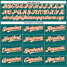 Load image into Gallery viewer, Custom Teal White-Orange Authentic Baseball Jersey

