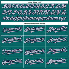 Load image into Gallery viewer, Custom Teal Gray-Navy Authentic Baseball Jersey

