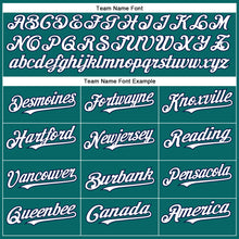 Charger l&#39;image dans la galerie, Custom Teal White-Navy Authentic Baseball Jersey
