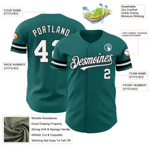 Laden Sie das Bild in den Galerie-Viewer, Custom Teal White-Black Authentic Baseball Jersey
