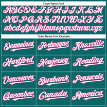 Laden Sie das Bild in den Galerie-Viewer, Custom Teal White-Pink Authentic Baseball Jersey
