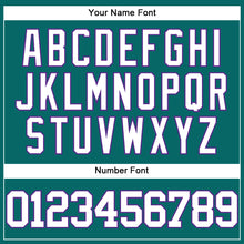 Load image into Gallery viewer, Custom Teal White-Purple Authentic Baseball Jersey
