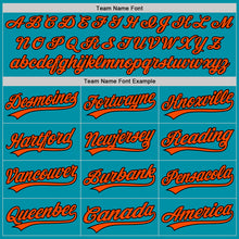 Load image into Gallery viewer, Custom Teal Orange-Black Authentic Throwback Baseball Jersey
