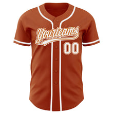 Laden Sie das Bild in den Galerie-Viewer, Custom Texas Orange White Authentic Baseball Jersey
