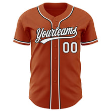 Laden Sie das Bild in den Galerie-Viewer, Custom Texas Orange White-Black Authentic Baseball Jersey
