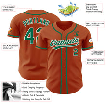 Load image into Gallery viewer, Custom Texas Orange Kelly Green-White Authentic Baseball Jersey
