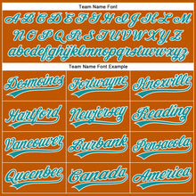 Laden Sie das Bild in den Galerie-Viewer, Custom Texas Orange Teal-White Authentic Baseball Jersey
