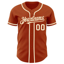 Load image into Gallery viewer, Custom Texas Orange Cream Authentic Baseball Jersey
