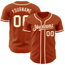 Laden Sie das Bild in den Galerie-Viewer, Custom Texas Orange Cream Authentic Baseball Jersey
