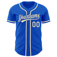 Laden Sie das Bild in den Galerie-Viewer, Custom Thunder Blue City Cream Authentic Baseball Jersey
