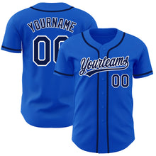 Laden Sie das Bild in den Galerie-Viewer, Custom Thunder Blue Navy-White Authentic Baseball Jersey
