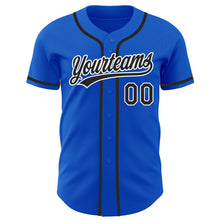 Laden Sie das Bild in den Galerie-Viewer, Custom Thunder Blue Black-White Authentic Baseball Jersey
