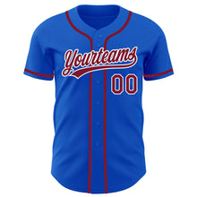 Laden Sie das Bild in den Galerie-Viewer, Custom Thunder Blue Crimson-White Authentic Baseball Jersey
