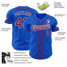 Laden Sie das Bild in den Galerie-Viewer, Custom Thunder Blue Crimson-White Authentic Baseball Jersey
