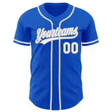 Laden Sie das Bild in den Galerie-Viewer, Custom Thunder Blue White-Gray Authentic Baseball Jersey
