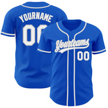 Laden Sie das Bild in den Galerie-Viewer, Custom Thunder Blue White-Gray Authentic Baseball Jersey
