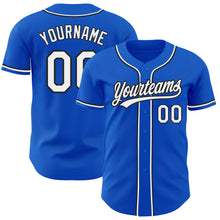 Laden Sie das Bild in den Galerie-Viewer, Custom Thunder Blue White-Black Authentic Baseball Jersey
