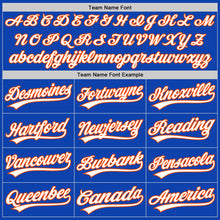 Laden Sie das Bild in den Galerie-Viewer, Custom Thunder Blue White-Orange Authentic Baseball Jersey
