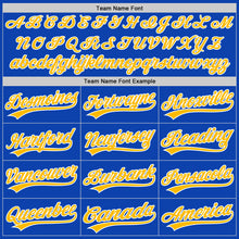 Charger l&#39;image dans la galerie, Custom Thunder Blue Gold-White Authentic Baseball Jersey
