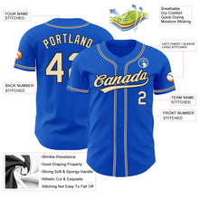 Laden Sie das Bild in den Galerie-Viewer, Custom Thunder Blue City Cream-Black Authentic Baseball Jersey
