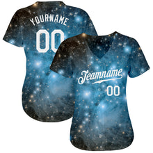 Laden Sie das Bild in den Galerie-Viewer, Custom Tie Dye White-Black 3D Authentic Baseball Jersey
