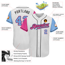 Загрузить изображение в средство просмотра галереи, Custom White Light Blue Pink-Black Authentic Two Tone Baseball Jersey
