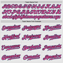 Load image into Gallery viewer, Custom White Light Blue Pink-Black Authentic Two Tone Baseball Jersey
