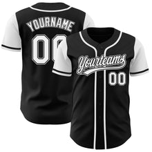 Laden Sie das Bild in den Galerie-Viewer, Custom Black White-Gray Authentic Two Tone Baseball Jersey
