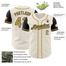 Laden Sie das Bild in den Galerie-Viewer, Custom Cream Old Gold-Black Authentic Two Tone Baseball Jersey
