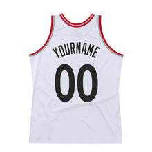 Загрузить изображение в средство просмотра галереи, Custom White Black-Red Authentic Throwback Basketball Jersey
