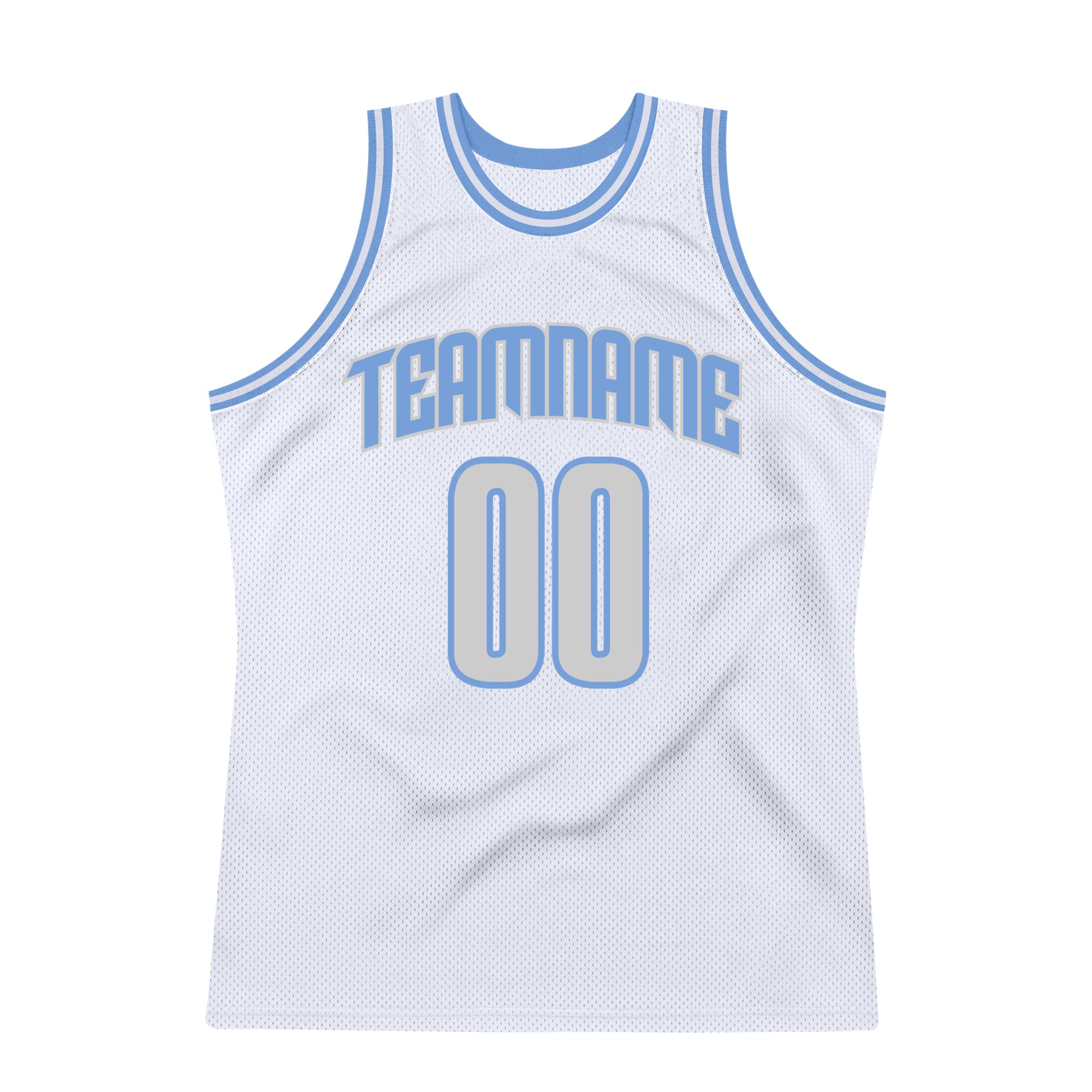 Sale Build White Basketball Light Blue Rib-Knit Jersey Red